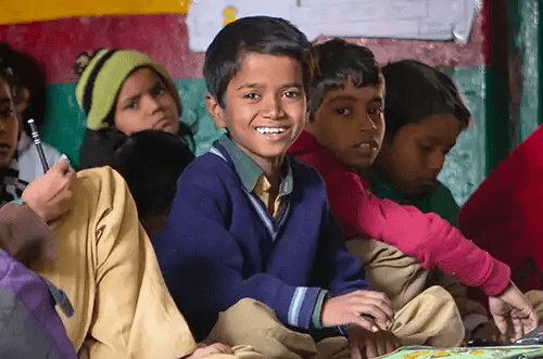 Happy children at the Priya Sarv Utthan education center - Joyful learning environment and child development programs